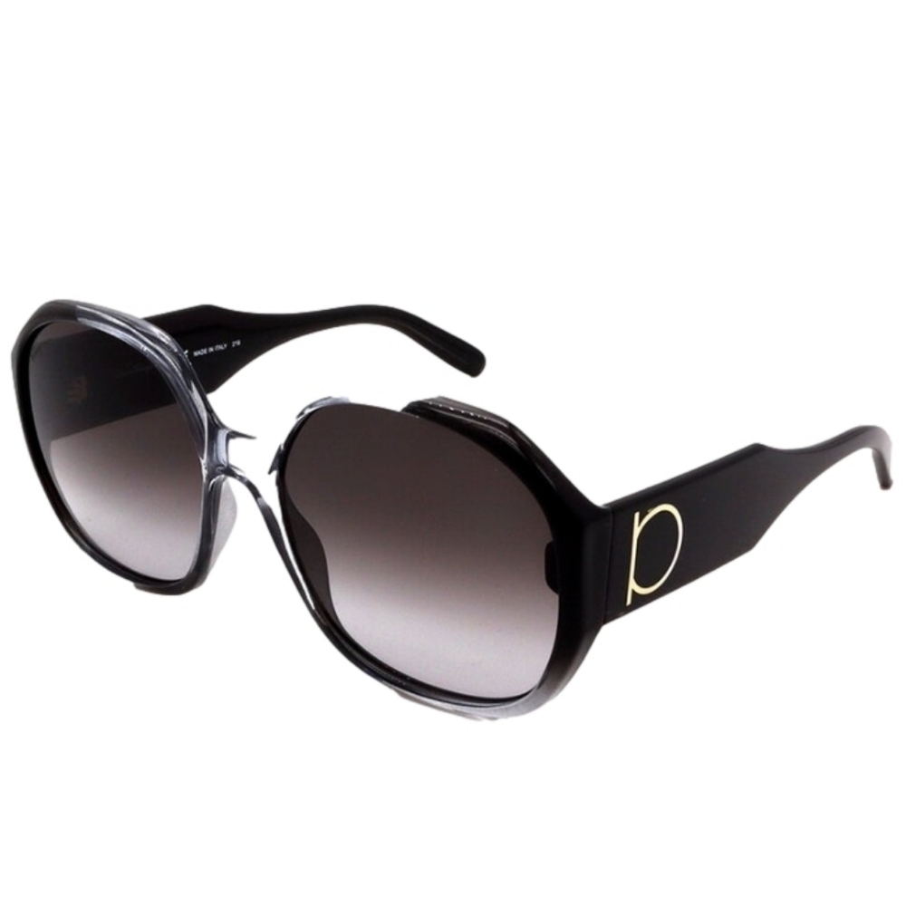 Salvatore Ferragamo baddie glam chic fashion SF943S 60mm Sunglasses Black
